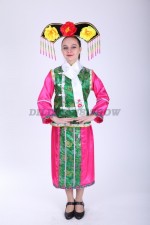 33582. Китайский костюм бирюзово-розовый