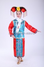 33584. Китайский костюм красно-голубой