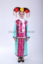 33587. Китайский костюм розовый с голубым