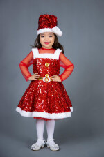 Девочка Санта. Малышка (сарафан, кофта, колпак, пояс - 1000 руб стоимость проката за сутки)