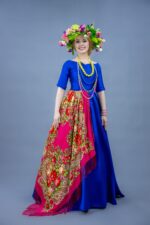 04177 Русский народный костюм для девушки, стилизованный