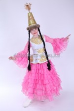 Казахский подростковый костюм с баской розовый