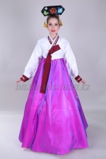 Подростковый корейский костюм ханбок фиолетовый